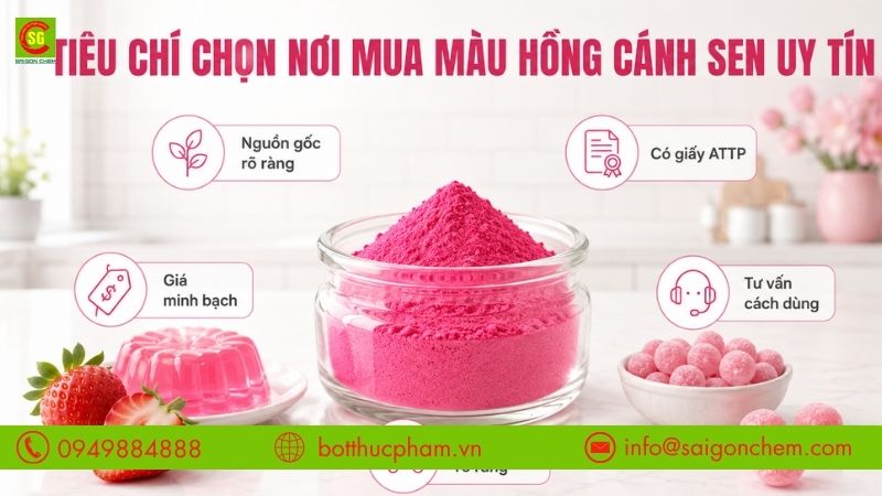 Tiêu chí chọn địa chỉ mua màu hồng cánh sen uy tín, chất lượng